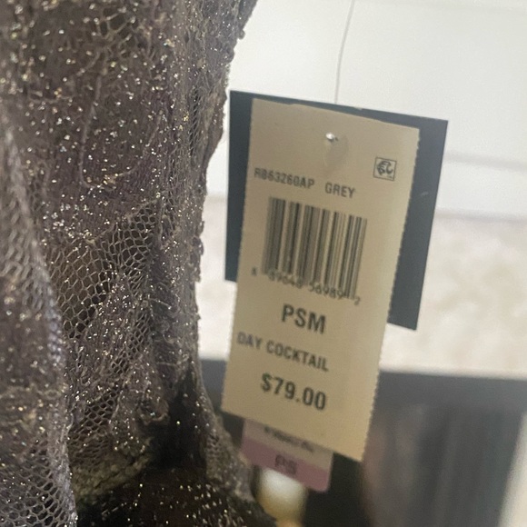 Macy’s Robbie Bee Glitter Lace Sheathe Dress, Size Small - Picture 4 of 11